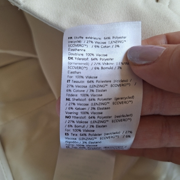 NWT Samsoe Samsoe Erika Skirt Midi Cream Button Down Closure Womens Size M - Picture 9 of 11